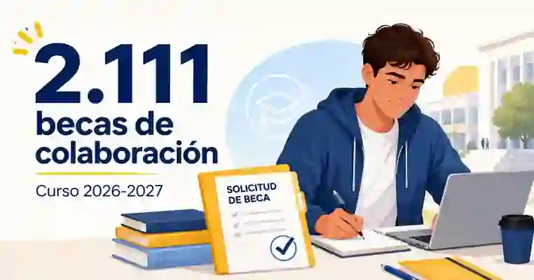Imagen destacada sobre las 2.111 becas de colaboración universitarias 2026-2027 del Ministerio