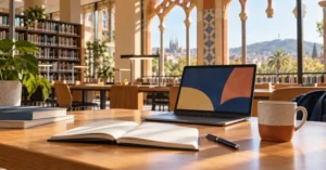 Espacio de estudio universitario en Cataluña para becas Parla 3